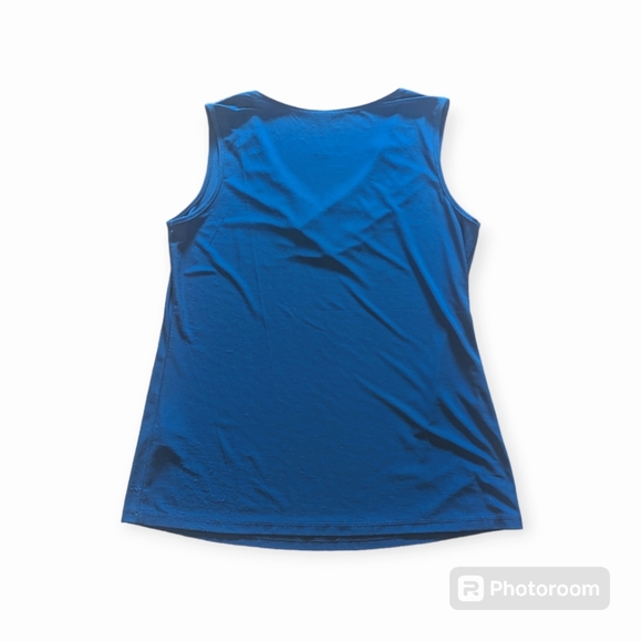PerSeption Concept Blue w/ Gunmetal detail Sleeveless V-Neck Women's M/L - Picture 4 of 4